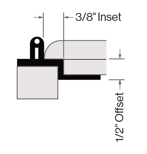 Cabinet Hinges | 1/2in. Offset Face Frame Mount Non-Self Closing Cabinet Hinge Cabinet Hinges Cabinet Hinges