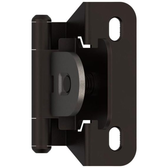 Cabinet Hinges | 1/4″ Overlay Single Demountable Partial Wrap Self Closing Cabinet Hinge – PAIR Cabinet Hinges Black-Matte/Bronze-Oil Rubbed/Champagne Bronze/Golden Champagne/Nickel/Nickel-Satin