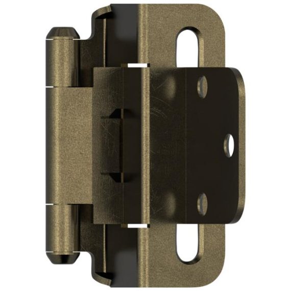 Cabinet Hinges | 3/8″ Inset Partial Wrap Self Closing Cabinet Hinge – PAIR Cabinet Hinges Black-Matte/Brass-Antique/Bronze-Oil Rubbed/Champagne Bronze/Chrome-Polished/Golden Champagne/Nickel-Satin