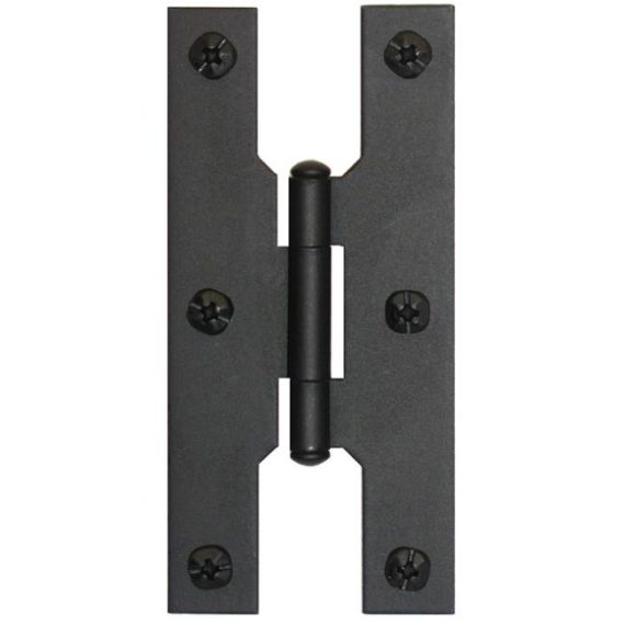 Cabinet Hinges | Flush Smooth Iron Non-Self Closing H Style 4″ (102mm) Cabinet/Light Interior Door Hinge – PAIR (Flat Black) Cabinet Hinges Cabinet Hinges