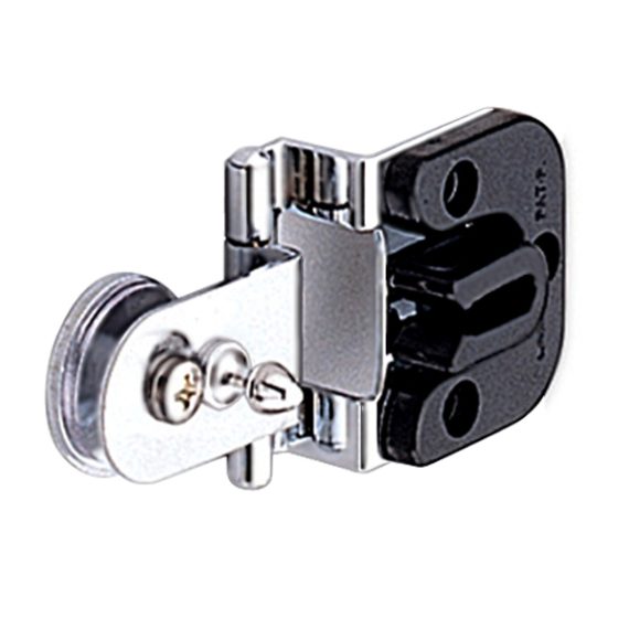 Cabinet Hinges | Half Overlay Glass Door Hinge With Catch – EACH (Polished Chrome) Cabinet Hinges Cabinet Hinges