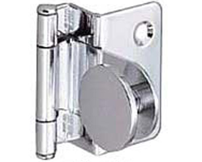 Cabinet Hinges | Half Overlay Partial Wrap Non-Self Closing Glass Door Hinge – EACH (Satin Stainless Steel) Cabinet Hinges Cabinet Hinges