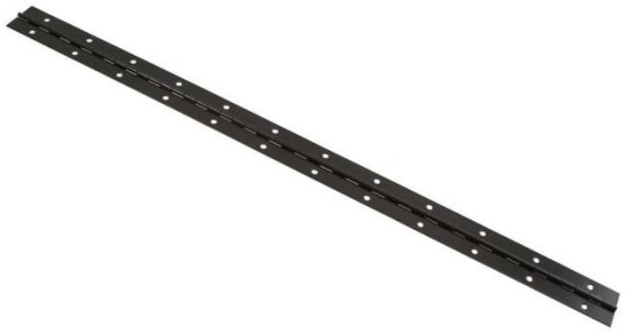 Cabinet Hinges | Larson Medium-Gauge Steel 1-1/2″ (38mm) x 24″ (610mm) Continuous Piano Hinge- EACH (Black) Cabinet Hinges Cabinet Hinges