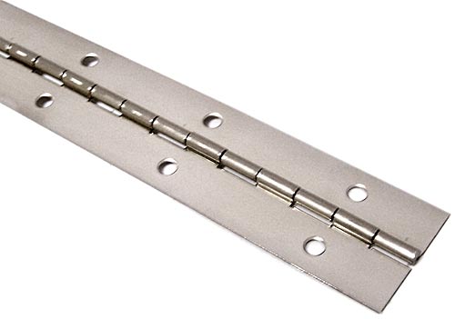 Cabinet Hinges | RPC Medium-Gauge Steel 1-1/2″ (38mm) x 36″ (914mm) Continuous Piano Hinge- EACH (Bright Nickel) Cabinet Hinges Cabinet Hinges