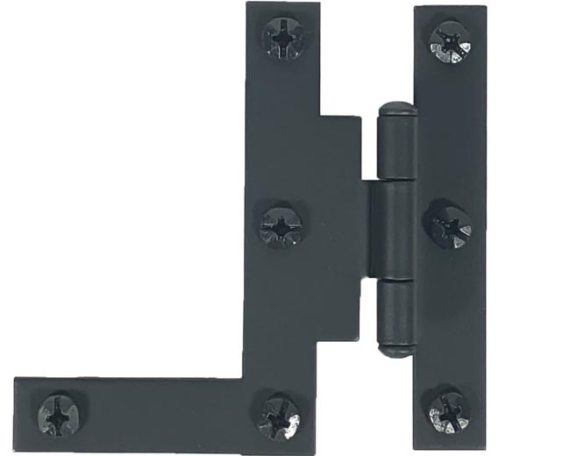 Cabinet Hinges | Smooth Iron 3/8in. Offset Non-Self Closing H-L Style Cabinet Hinge – PAIR (Flat Black) Cabinet Hinges Cabinet Hinges