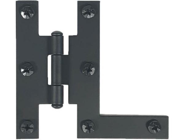 Cabinet Hinges | Smooth Iron Flush Non-Self Closing H-L Style Cabinet Hinge – PAIR (Flat Black) Cabinet Hinges Cabinet Hinges