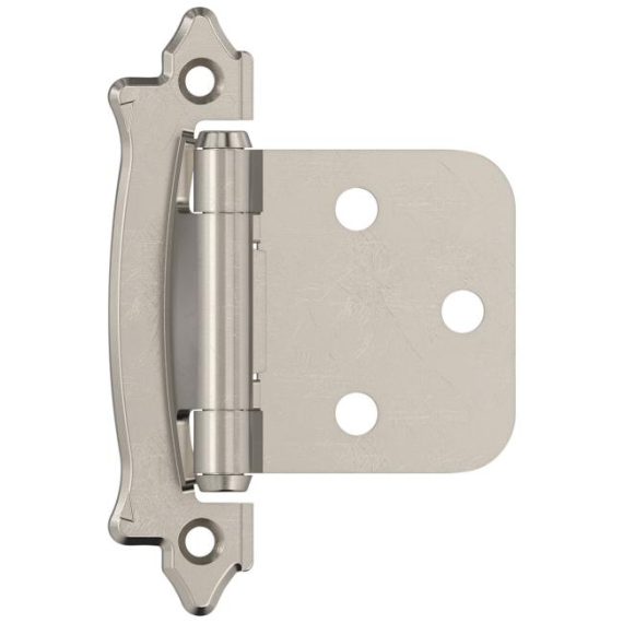 Cabinet Hinges | Variable Overlay Face Frame Mount Self Closing Cabinet Hinge – PAIR (Sterling Nickel) Cabinet Hinges Cabinet Hinges