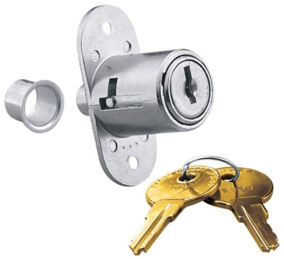 Cabinet Locks | 7/8in. Diameter Plunger Lock – Keyed Alike #90 (Chrome) Cabinet Locks Cabinet Locks