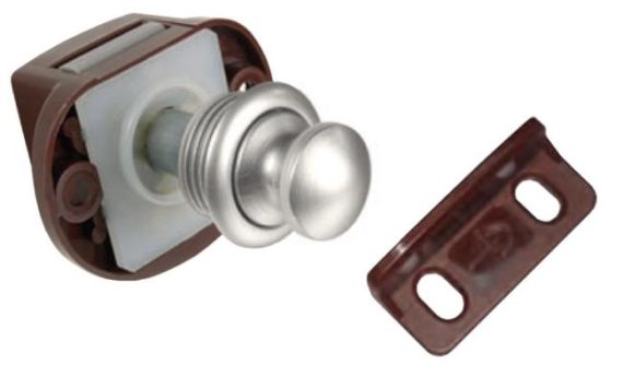 Cabinet Locks | Concealed Push Knob Lock – Small – EACH (Satin Nickel) Cabinet Locks Cabinet Locks