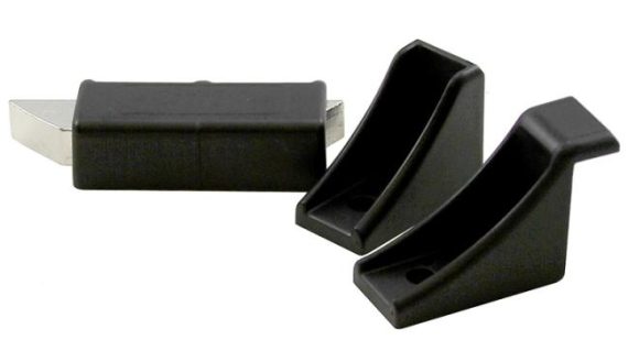 Cabinet Locks | Double Door Latch Kit – Top Left/Bottom Right (Black) Cabinet Locks Cabinet Locks