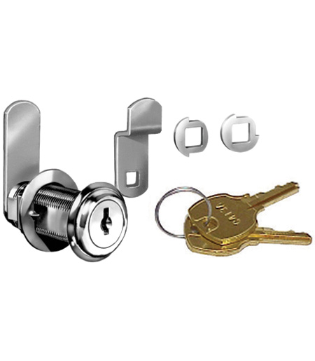 Cabinet Locks | National 1-3/4″ Disc Tumbler Cylinder Cam Lock with Keyed Options (Nickel) Cabinet Locks Cabinet Locks