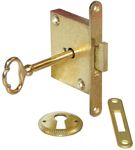 Cabinet Locks | National Full Mortise Chest/Cabinet/Lid Lock – Keyed Alike (Satin Brass) Cabinet Locks Cabinet Locks