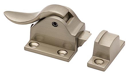 Catches, Latches & Bumpers | Cliffside Solid Brass Ice Box Cupboard Latch (Satin Silver) Catches, Latches & Bumpers Catches, Latches & Bumpers