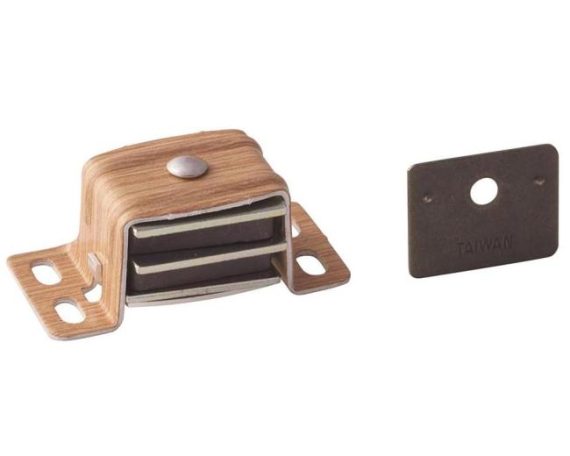 Catches, Latches & Bumpers | Triple Magnetic Catch – EACH (Aluminum Wood Grain) Catches, Latches & Bumpers Catches, Latches & Bumpers