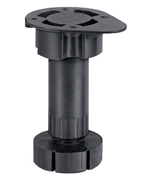 Glides, Levelers, Casters & Swivels | 4″ (102mm) Screw On Cabinet Leg Leveler – EACH (Black) Furniture Glides, Levelers, Casters & Swivels