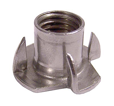 Glides, Levelers, Casters & Swivels | T-Nut for Leg Leveler – EACH (Nickel) Furniture Glides, Levelers, Casters & Swivels