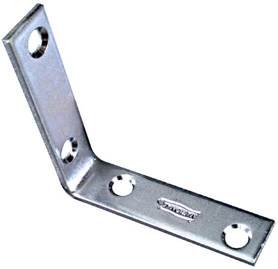 Leg Fittings & Corner Braces | National 115BC 2-1/2″ (64mm) Corner Brace – EACH (Zinc Plated) Furniture Leg Fittings & Corner Braces