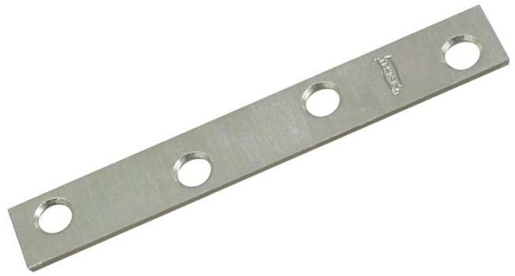 Leg Fittings & Corner Braces | National 118BC 4″ (102mm) Mending Plate – EACH (Zinc Plated) Furniture Leg Fittings & Corner Braces