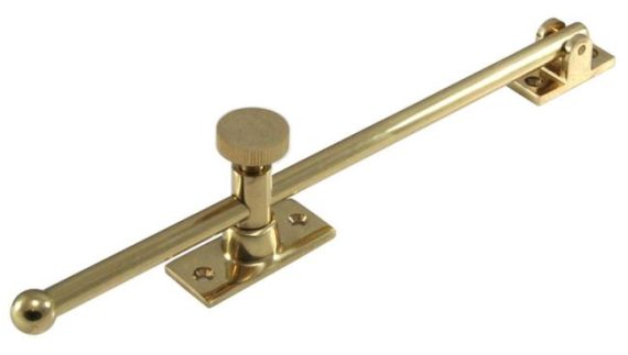 Lid Stays, Lid Hinges & Lid Supports | Standard 10″ (254mm) Window Casement Stay Adjuster Furniture Black-Matte/Brass-Antique/Brass-Polished/Brass-Polished - Lifetime/Bronze-Oil Rubbed/Chrome-Polished/Chrome-Satin/Nickel-Antique/Nickel-Satin