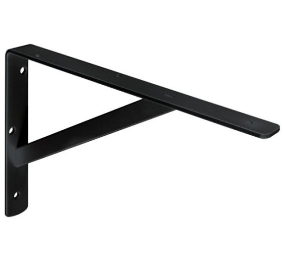 Shelf Brackets & Supports | 11-13/16″ (300mm) Ultimate-L Shelf Bracket – EACH (Black) Furniture Shelf Brackets & Supports