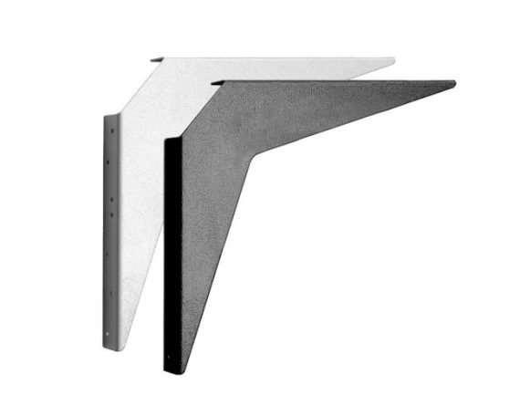 Shelf Brackets & Supports | 15″ (381mm) x 21″ (533mm) Workstation Bracket – PAIR Furniture Black-Matte/White