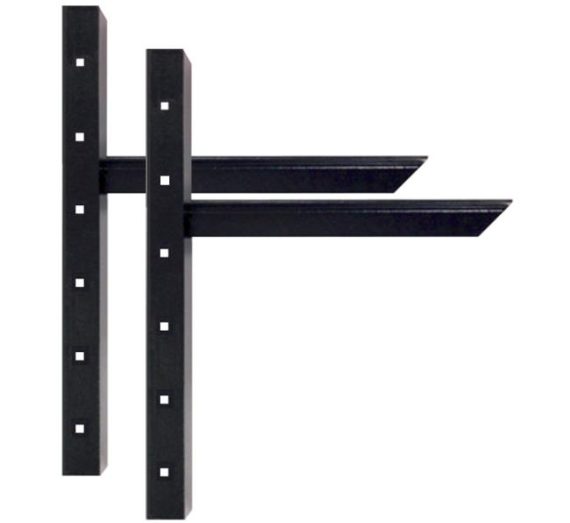 Shelf Brackets & Supports | 20″ (508mm) x 9″ (229mm) Concealed Extended Bracket – PAIR (Black) Furniture Shelf Brackets & Supports