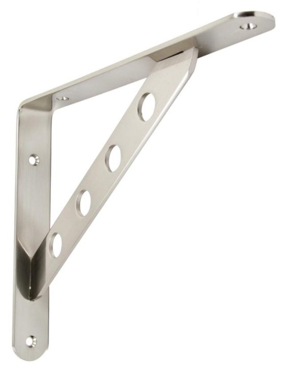 Shelf Brackets & Supports | 9-13/16″ (249mm) Multi-functional Shelf Bracket- EACH (Satin Nickel) Furniture Shelf Brackets & Supports