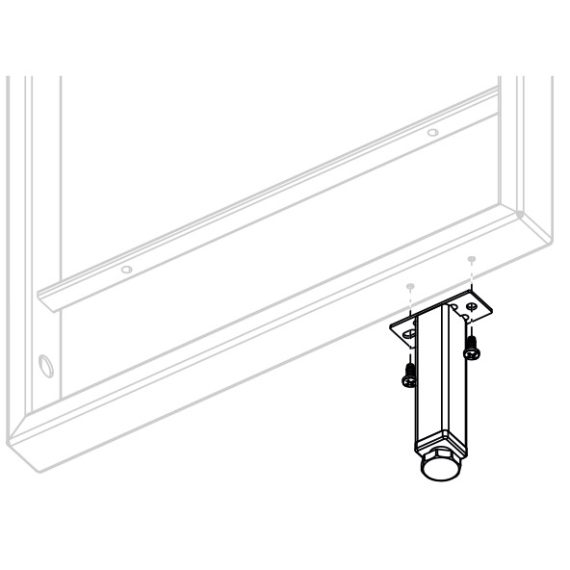 Shelf Brackets & Supports | Shelving System 4″ Adjustable Foot – EACH (Matte Black) Furniture Shelf Brackets & Supports