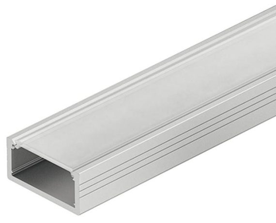 Under Cabinet Lighting | 98-3/8″ (2499mm) Surface Mount 2190 Profile with Milk Diffuser for LED Flexible Strip Lights – EACH (Aluminum) Furniture Under Cabinet Lighting