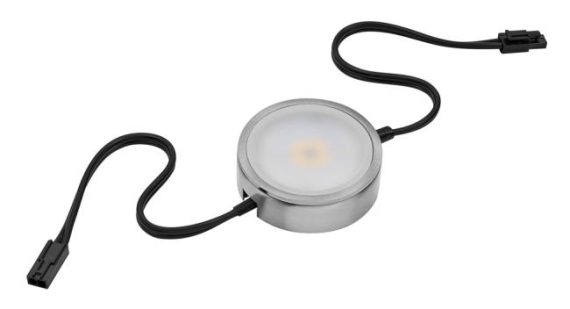 Under Cabinet Lighting | Pockit 120-M LED 120V 3000K Linkable Puck Light – EACH Furniture Black/Nickel-Satin/White