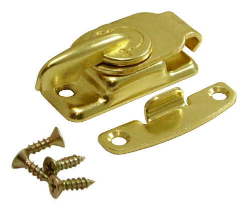 Workstation Brackets & Table Top Hardware | Table Top/Sash Catch – EACH (Polished Brass) Furniture Workstation Brackets & Table Top Hardware