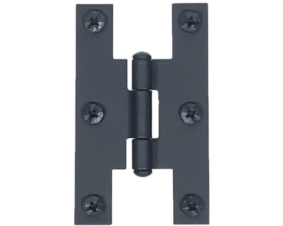 Cabinet Hinges | Smooth Iron Flush Non-Self Closing H Style Cabinet Hinge – PAIR (Flat Black) Cabinet Hinges Cabinet Hinges