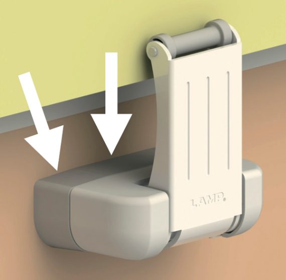 Lid Stays, Lid Hinges & Lid Supports | Lift Assist Damper Spacer for 1-3/16" to 1-9/16" Material - EACH (Gray)